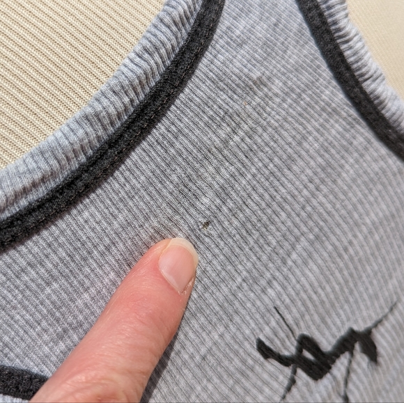 ❤️ Pole Dance Fitness Tank Top in Grey & Black by Zenana - Picture 12 of 14